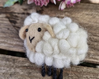 Handmade Felt Sheep Brooch