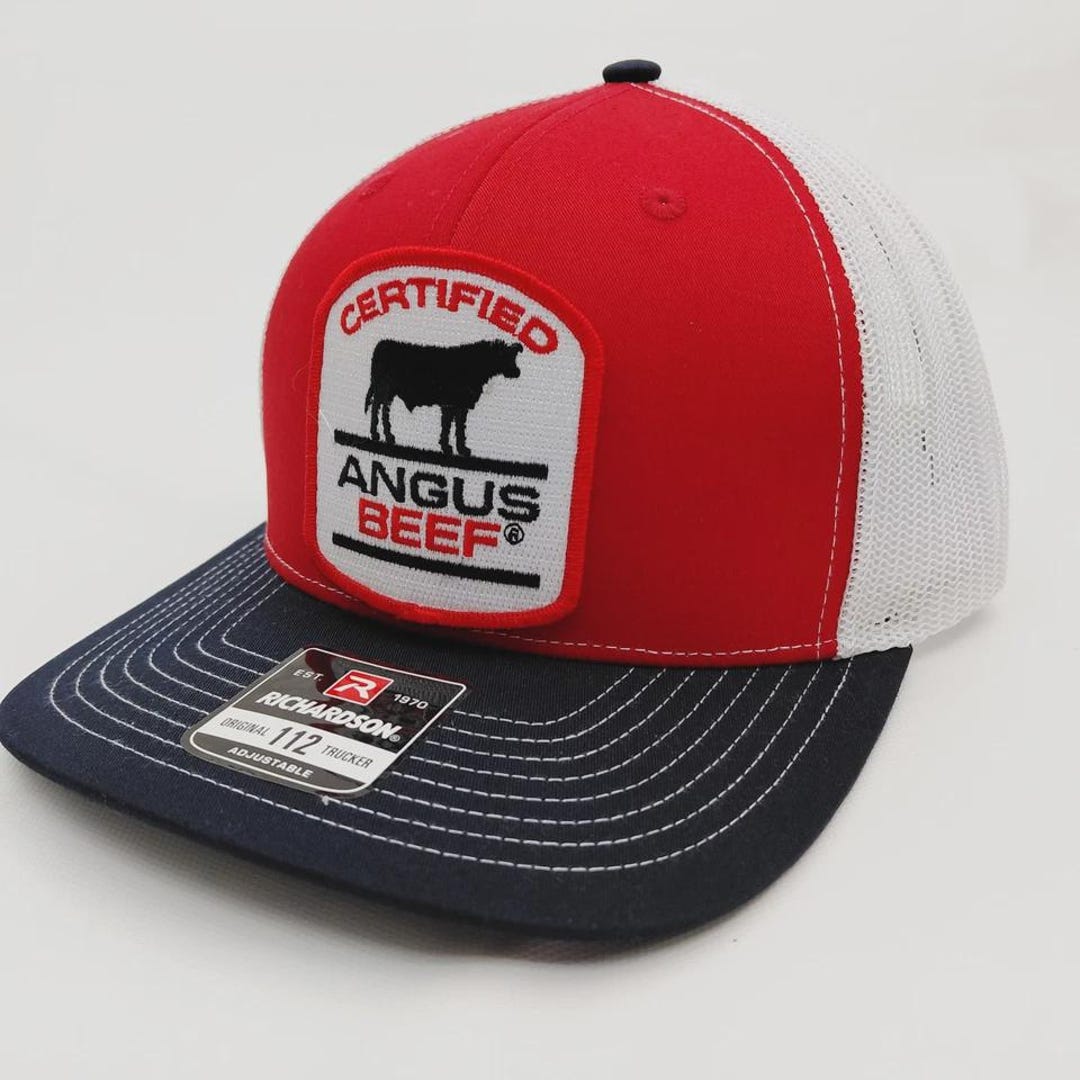 Certified Angus Beef Hat Embroidered Patch Cap Mesh Snapback Richardson ...