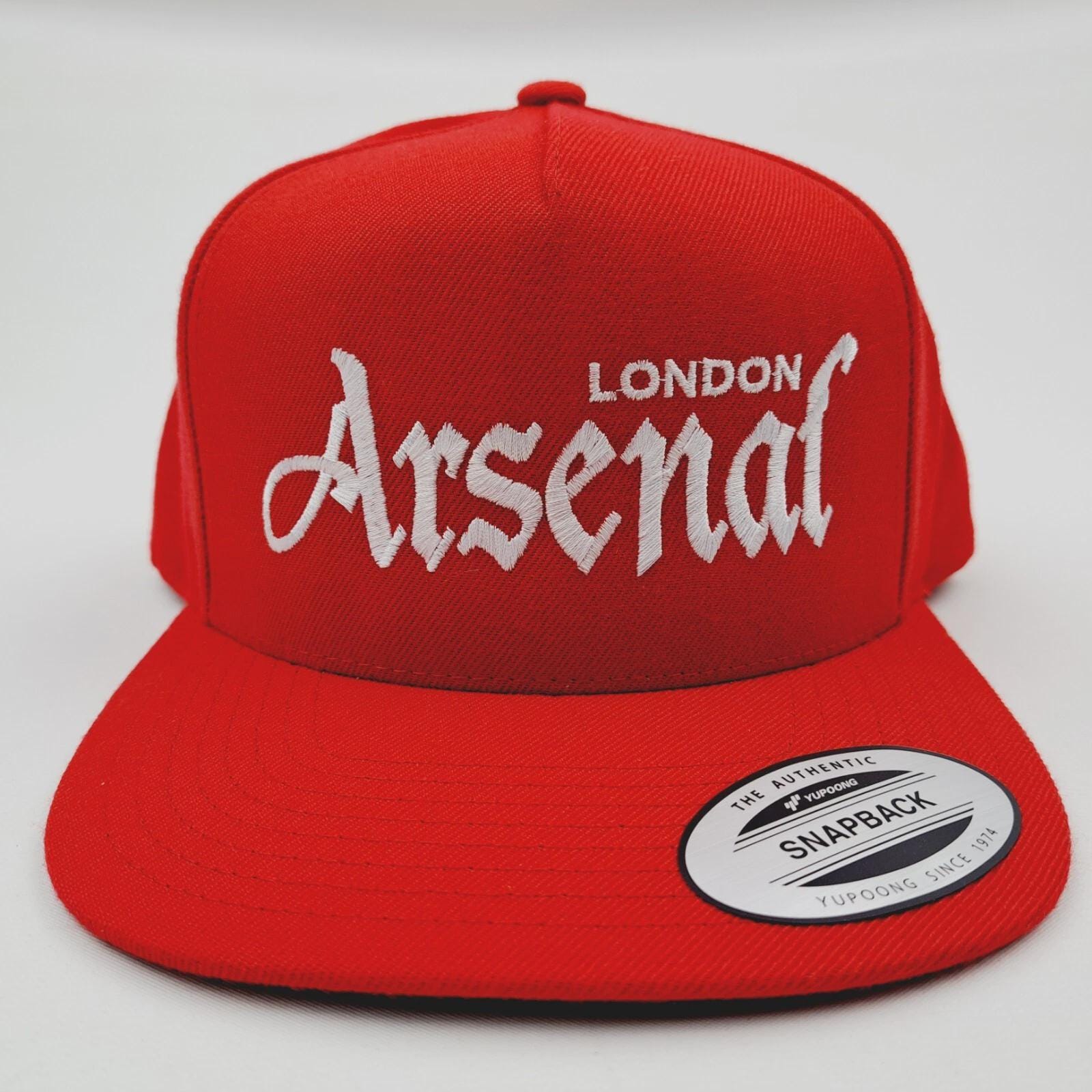 Arsenal Football Club Flat Bill Trucker Snapback Cap Hat Red - Etsy