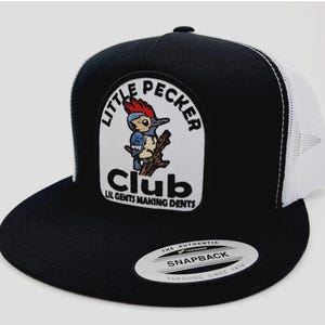 Little Pecker Club Embroidered Patch Flat Bill Mesh Snapback Cap Hat Official LPC