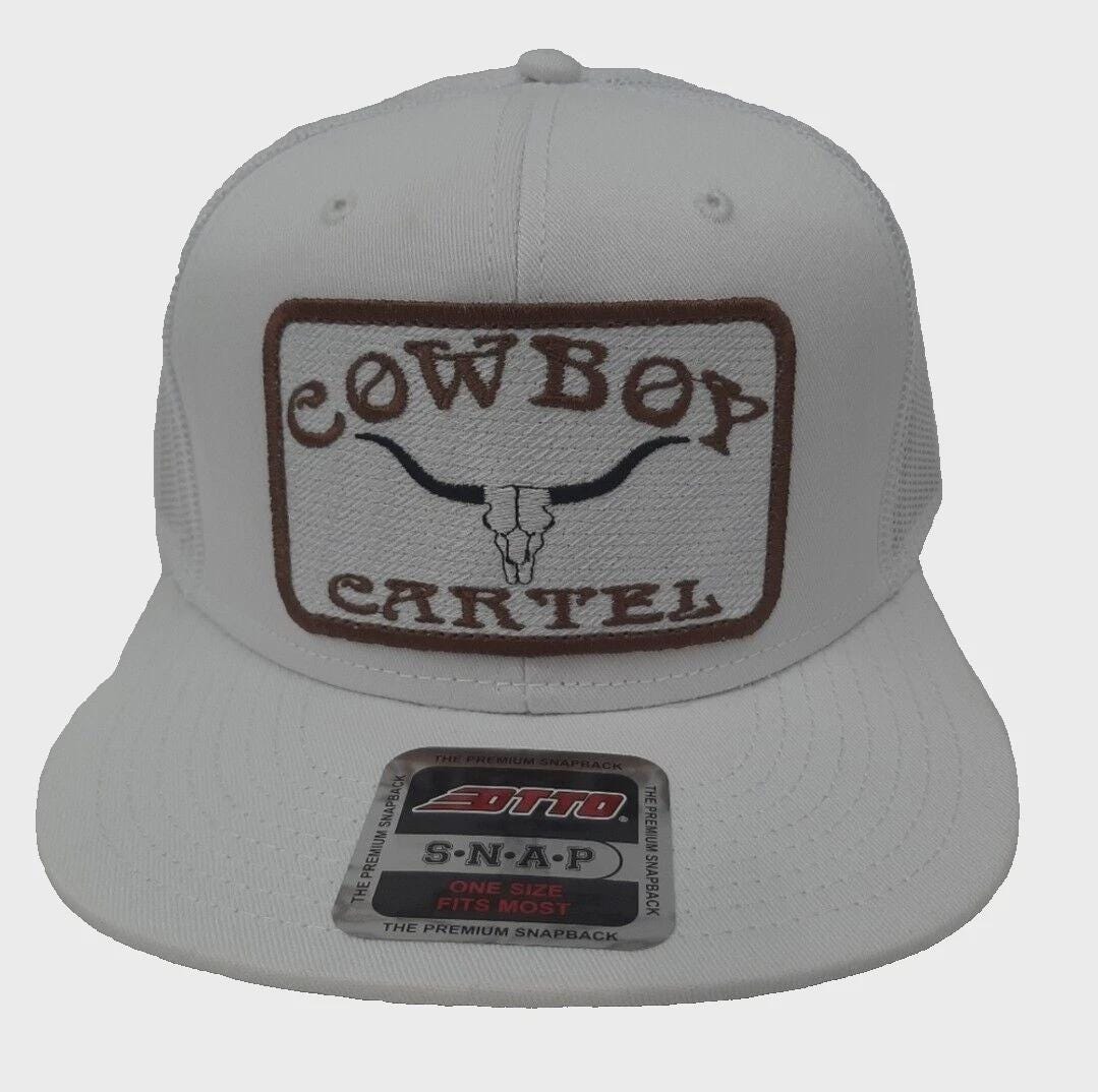 Cowboy Cartel Flat Bill Mesh Snapback Embroidered Patch Cap  display picture 2
