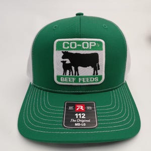 CO-OP Beef Feeds Mesh Snapback Richardson 112 Cap Hat Embroidered Patch Farmer Hat