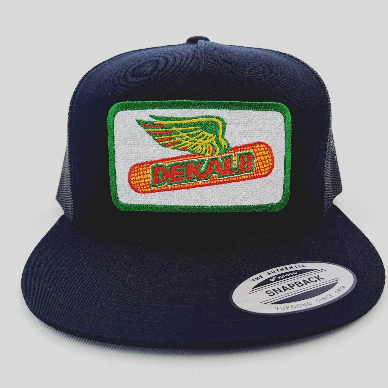 Dekalb Flying Corn Patch Flat Bill Trucker Cap Hat Mesh  display picture 2