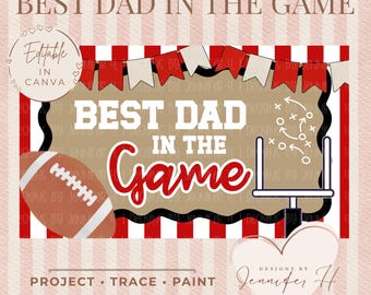 Football Dad Banner Template | Father’s Day Party Traceable (Digital)