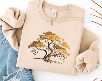Bonsai Tree Embroidery Design, Zen Tree Machine Embroidery File, Elegant Nature Instant Download