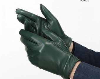 Men's Leather Winter Gloves | Waterproof Warm Lined Driving Gloves