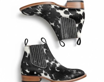 Handmade Cowhide Leather Chelsea Boots - Unisex Dress Shoes