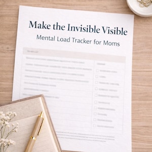 Mentales Belastungs-Tracker für Mütter | Unsichtbare Arbeitscheckliste & Arbeitsblatt für eine faire Aufteilung | Teile das MentalLoad Printable