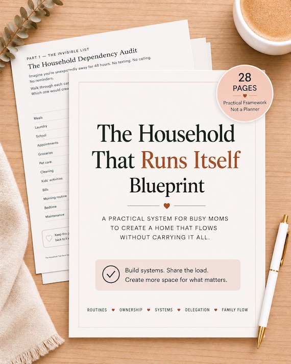 Home Management Workbook | Mental Load System | Household Organization | Printable PDF