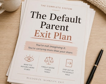 Default Parent Relationship Workbook | Mental Load Help for Moms | Invisible Labor & Fair Division of Household Tasks