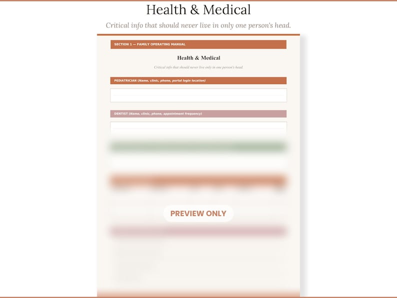 Mental Load Command Center for Moms | ADHD Home Management System | Household Organizer image 8
