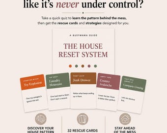 Home Management Printable | Cleaning System for Overwhelmed Moms | Discover the Pattern Behind the Mess