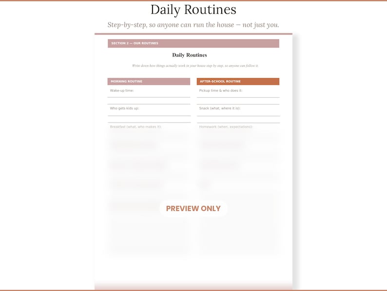 Mental Load Command Center for Moms | ADHD Home Management System | Household Organizer image 9