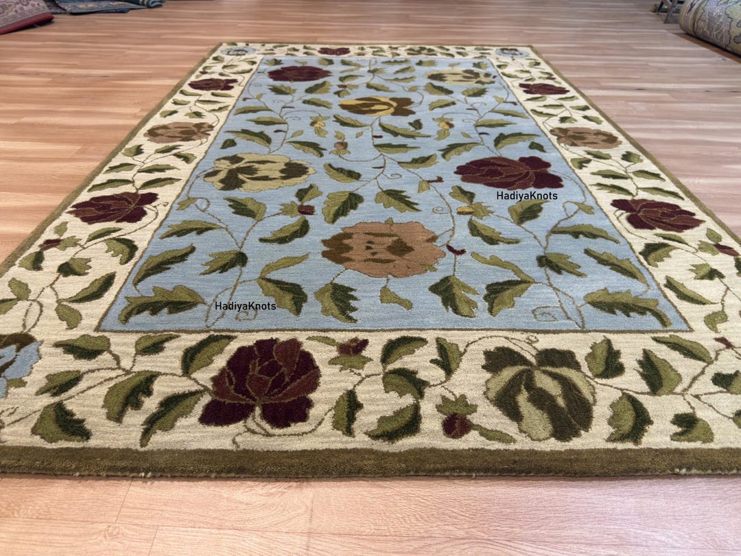 Shadow Botanical Rugs Floral Area Rug – Traditional Botanical Vines Design, Earthy Palette - Etsy
