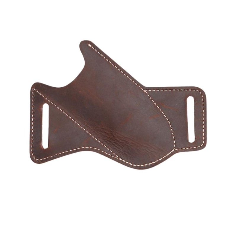 Etui de couteau pliant en cuir pleine fleur : étui à couteaux fait main, étui pour couteaux à passant de ceinture, équipement EDC image 6