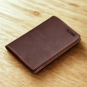 Handmade Full-Grain Leather Passport Holder:Travel Wallet,Personalized Passport Cover