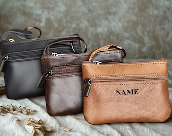 Porte-monnaie en cuir pleine fleur fabriqué à la main - breloque vintage dans chaque point, le meilleur cadeau pour un homme/une femme.