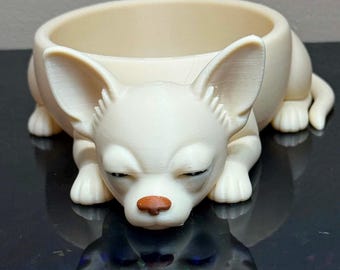 Chihuahua Bowl/Planter assorted colors