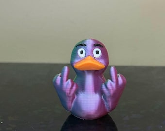 Refrigerator Magnet Middle Finger Duck Tri-Color 2"