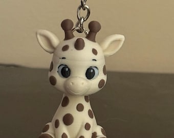 Cute Giraffe Keychain 2"