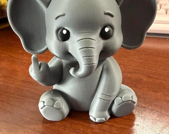 Middle Finger Elephant 4"