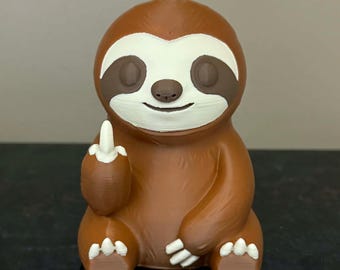 Middle Finger Sloth 4"