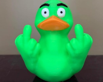 Middle Finger Duck Green 4"