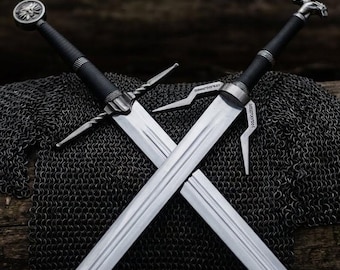 The Witcher Sword Replica | Geralt of Rivia Cosplay Sword | Stainless Steel Fantasy Sword | Wall Decor Custom Gifts | Perfect Christmas Gifs