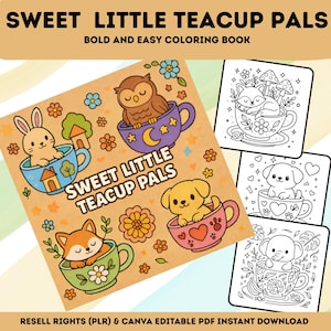 Cozy Cute Coloring Book | Bold and Easy Designs | Digital Coloring Book | For Adults and Kids | Printable PDF | Instant Download