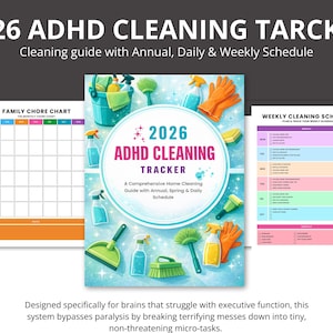 ADHD Cleaning Planner Printable | Executive Dysfunction Checklist | Housekeeping Guide for Neurodivergent | Overwhelm Relief PDF