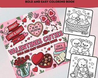 Valentine Cuties: Sweet Coloring Book, Cute and Cozy Valentine's Day Animals Coloring Book For Adults And Teens, Fun Hygge Vibes PDF