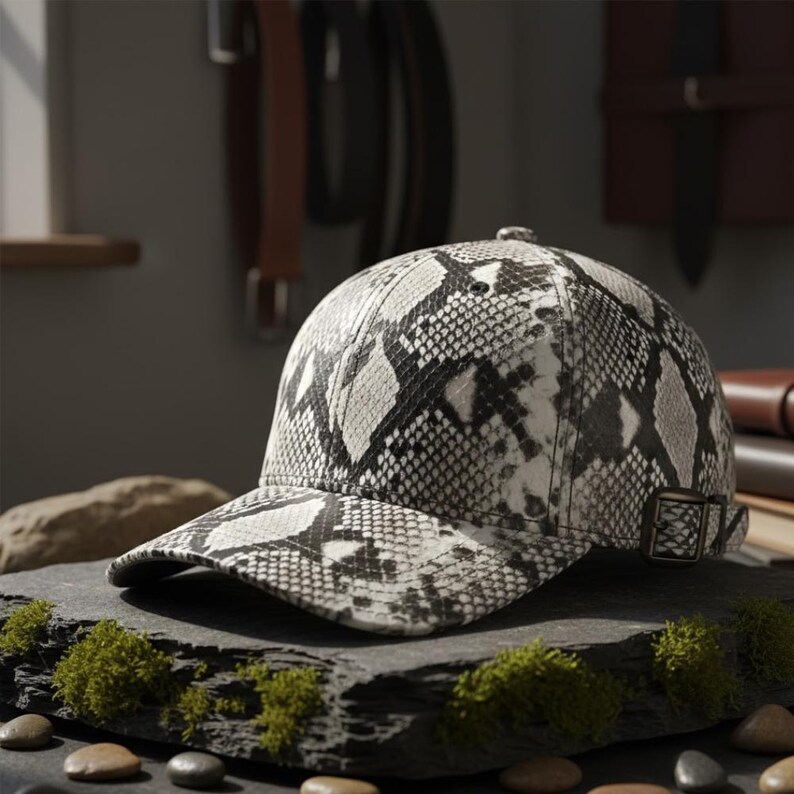 Luxury Snakeskin Leather Cowboy Cap: Handmade Python Caps - Etsy
