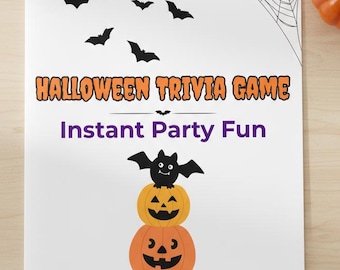 Halloween Trivia Game Printable: Spooky Party Fun (Instant Download) (PDF)