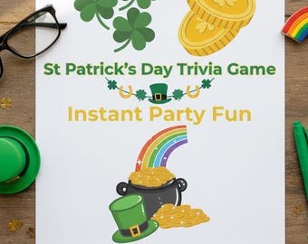 St. Patrick's Day Trivia Game: 25 Lucky Questions (Instant Download)