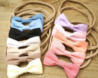 nylon baby headbands, nylon headbands, mini bow headband, infant headband, newborn headband, baby girl headbands, nylon headbands baby, girl