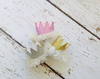 baby crown headband- gold baby crown headband - headband- princess crown- infant crown headband - newborn crown- gold crown- crown hair clip