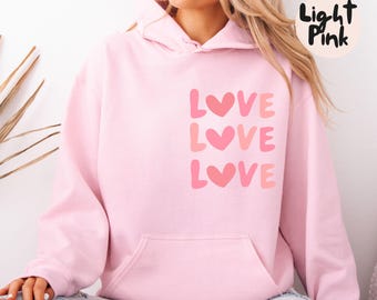 Love Hoodie, Statement Sweatshirt, Trendy Love Hoodie, Gift for Girlfriend, Sweater Gift, Love Sweater, Heart, Oversized Sweatshirt