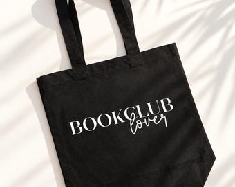 Book Club, Gifts for Book Lovers, Printed Jute Bag, Gift for Bookworm, Birthday Gift for Best Friend, Book Lover