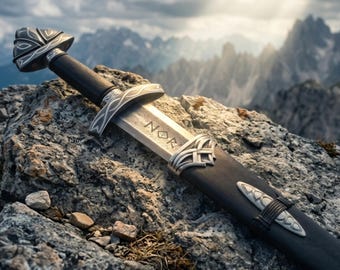 Handmade Northmen Sword, Hand Forged Damascus Steel Replica, Custom Long Roman Sword | Home Wall Decor