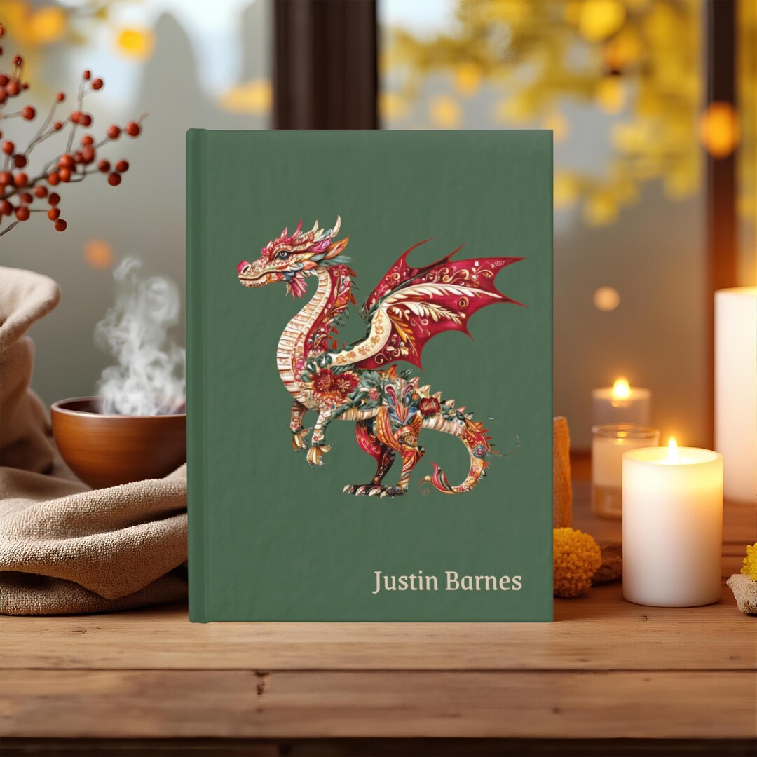 Personalized Dragon Journal – Hardcover Fantasy Notebook With Dragon ...