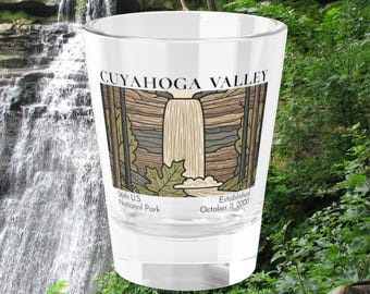 Cuyahoga Valley National Park Shot Glass | Ohio Souvenir & Keepsake | Hiking Gift | Nature Lover | Travel Collectible