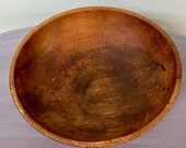 Oval Wooden 14 3 4 Dough Bowl, Wood Bread Bowl, Centerpiece Bowl, Primitive Treenware, Farmhouse Decor, Rustic Wooden Display Bowl