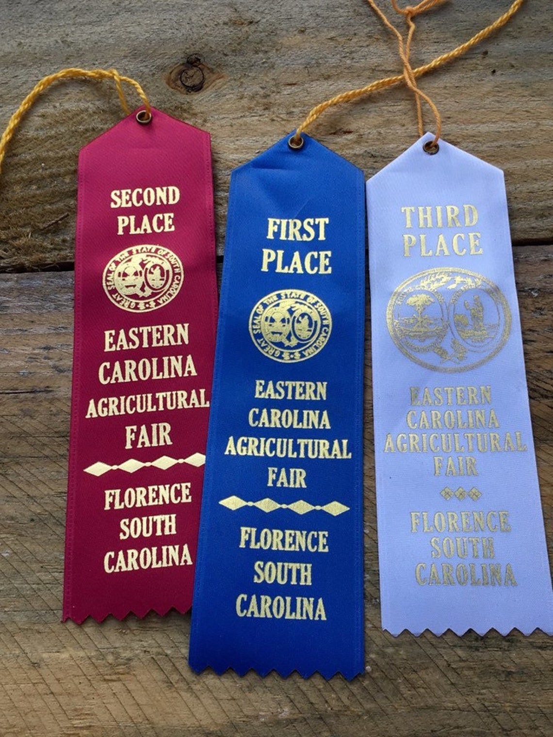 3 Vintage Award Ribbons Farm Agriculture Fair Ribbons Farmhouse - Etsy