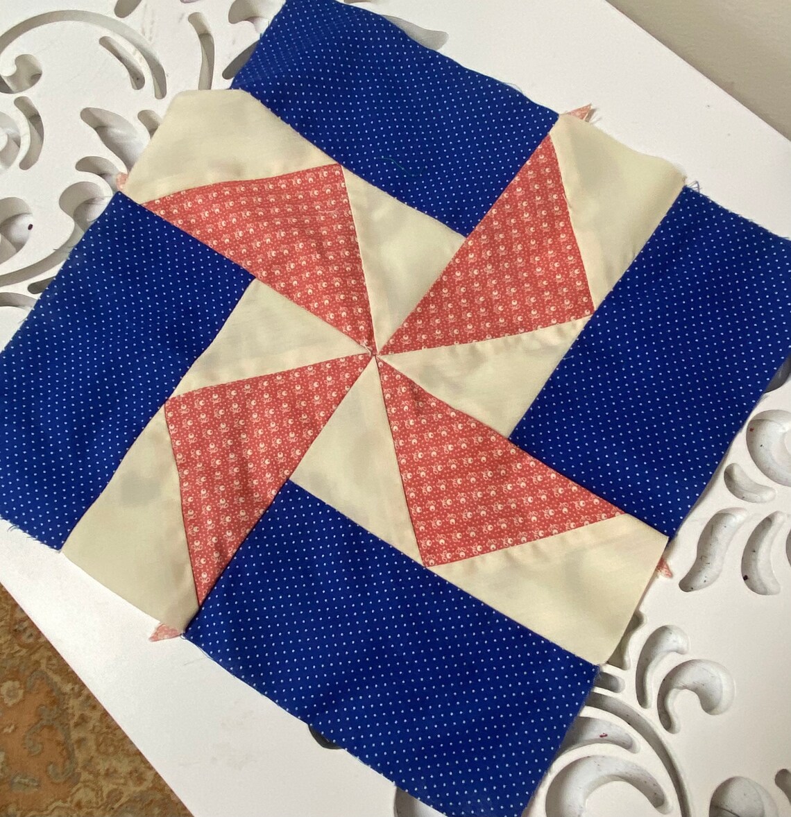 Square Quilt Block Unfinished 10 1/2 Quilt Square Etsy