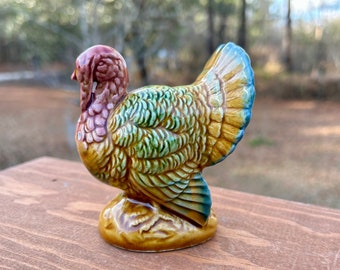 Turkey Figurine Lefton Turkey Salt Shaker H4631 Farmhouse Inspired Holiday Thanksgiving Decoration Tiered Tray Decor