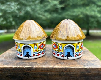 Tiki Hut Salt and Pepper Shakers