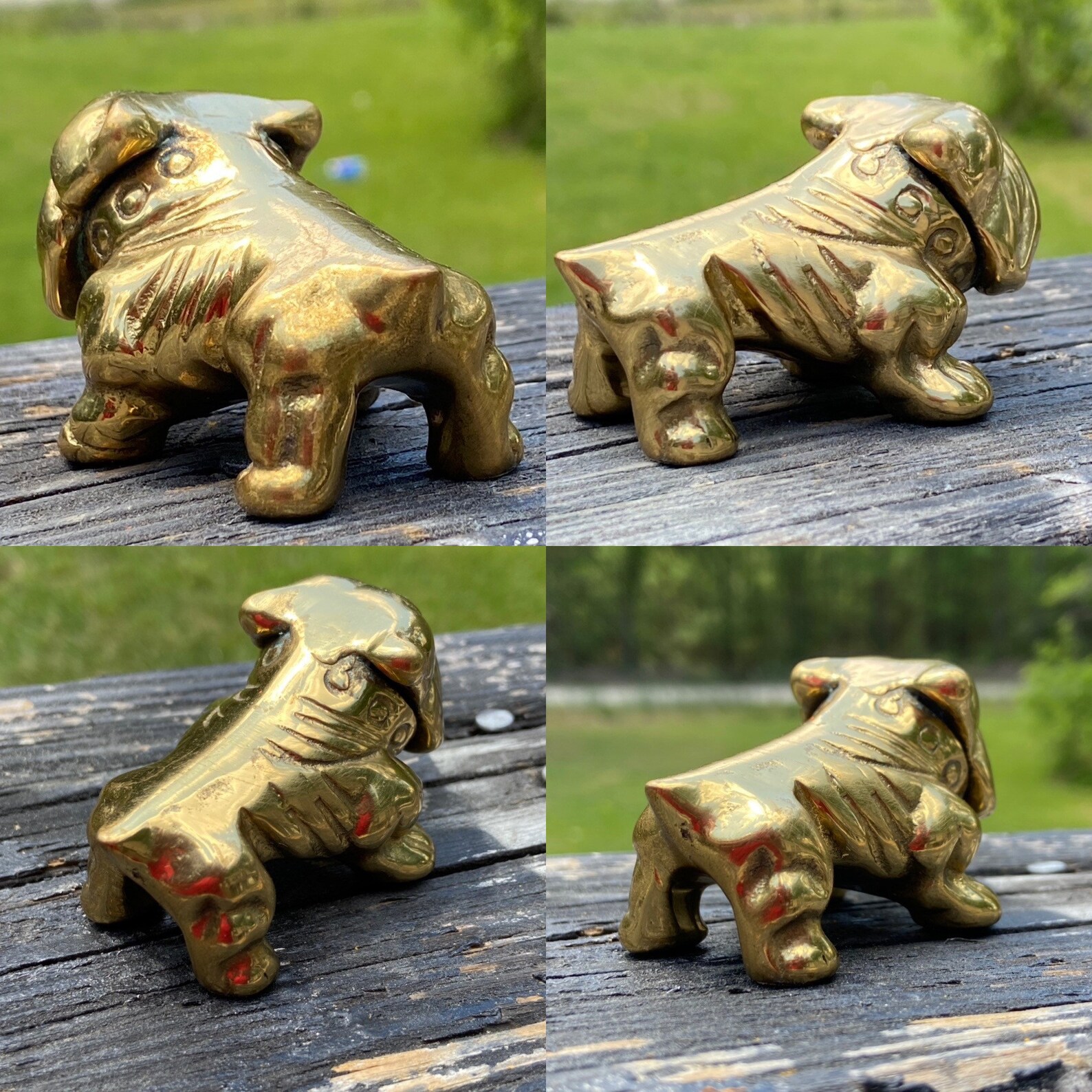 Brass Bulldog Figurine Brass English Bulldog Dog Statue Etsy