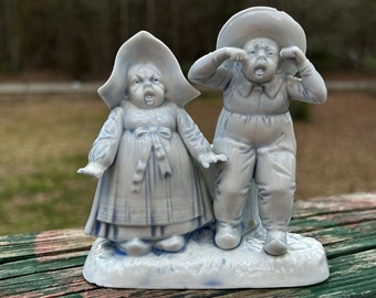 Grandma & Grandpa Onion Farmers? They are Crying! Unique People Figurines Farmhouse Inspired Tiered Tray Decor Cottagecore Kitsch