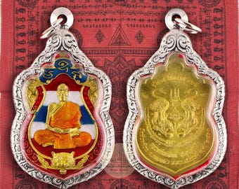 Amuleto tailandés Luang Pho Pat Punyakamo / Talismán mágico poderoso / Energía, suerte, escudo espiritual.