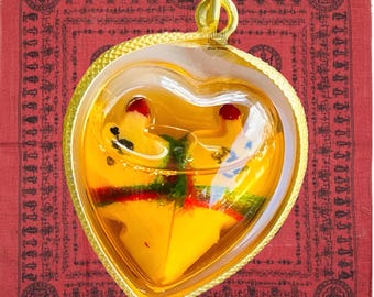 Amuleto de tanga Salika Lin / Amuleto de corazón con aceite mágico tailandés